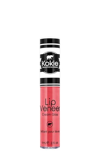 Kokie Cosmetics Lip Veneer Cream Lip Gloss, Tickled Pink, 0.2 Fluid Ounce