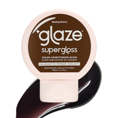 Glaze Supergloss Color Conditioning Gloss - Hydrating Semi-Permanent Color Hair Gloss & Shine Boost - For Natural Medium to Dark Brown Hair - 6.4 Fl Beauty and Personal Care glaze Default Title