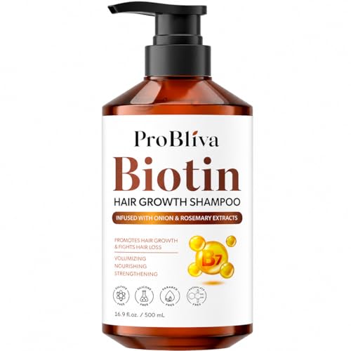 Biotin Hair Growth Shampoo for Thinning Hair in Adults 30+ - Strengthening Formula with Biotin & Rosemary - Reduces Shedding, Supports Fuller
