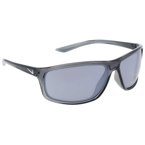 Nike Adrenaline Rectangular Sunglasses, Dark Grey, 66/15/135