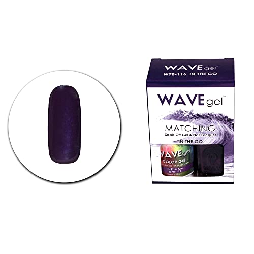WAVEGEL Soak-0ff Gel & Nail Lacquer Matching Duo Set - In The Go - W78116-78116 I 0.5 Oz Beauty & Personal Care WAVE gel