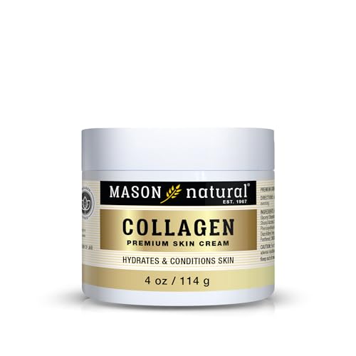 MASON NATURAL Collagen Premium Skin Cream, Women’s Anti,Aging Face & Body Daily Moisturizer for Hydration & Firmness, Pear Scent, 4 oz
