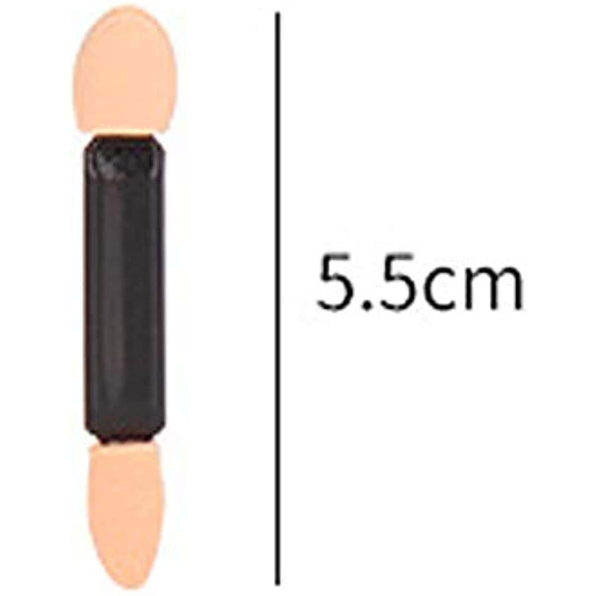 10Pcs Black Disposable Double Ended Eyeshadow Brush Sponge Tipped Oval Eyeshadow Applicator Black and Creative Beautiful Makeup Tools Girls Lady Women