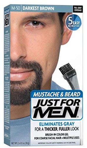 Just for Men Color Gel Mustache & Beard, M 50 Darkest Brown 1 Ea