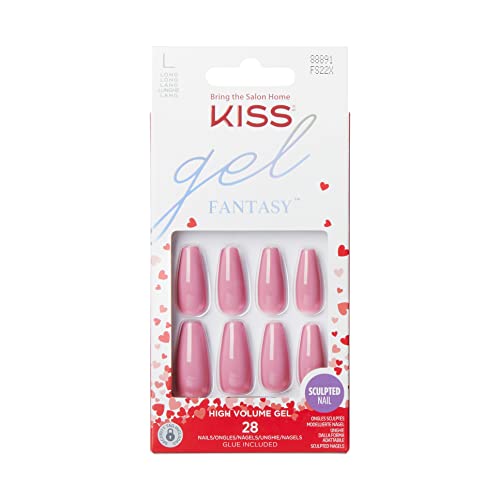 KISS Gel Fantasy Valentine’s Day Sculpted Nails, ‘Flower Bouquet’, 28 Count Beauty & Personal Care KISS