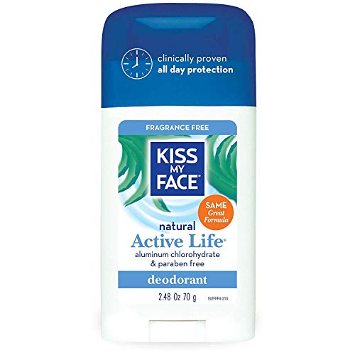 Kiss My Face Aluminum & Paraben Free Active Life Deodorant Stick, Fragrance Free - 2.48 oz - 2 pk Beauty and Personal Care Kiss My Face