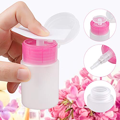1000 Pcs Gel Nail Polish Remover, Lint Free Nail Wipes Cotton Pad with a Pump Dispenser Bottle Disposable Nail Polish Remover for Soak Off UV Gel