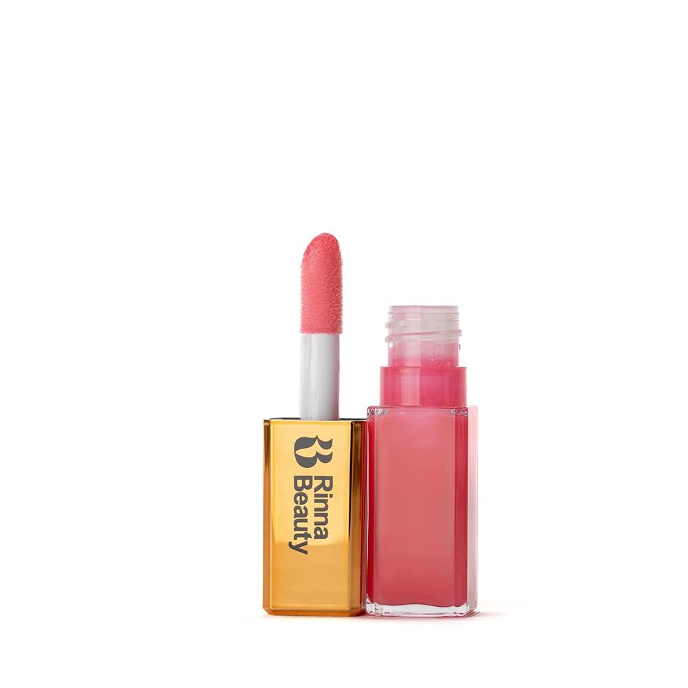 Rinna Beauty Larger Than Life Lip Plumping Oil - Bright Bombshell - Moisturizes & Hydrates Lips - Natural Plumping Over Time - Vegan, Cruelty-Free, &
