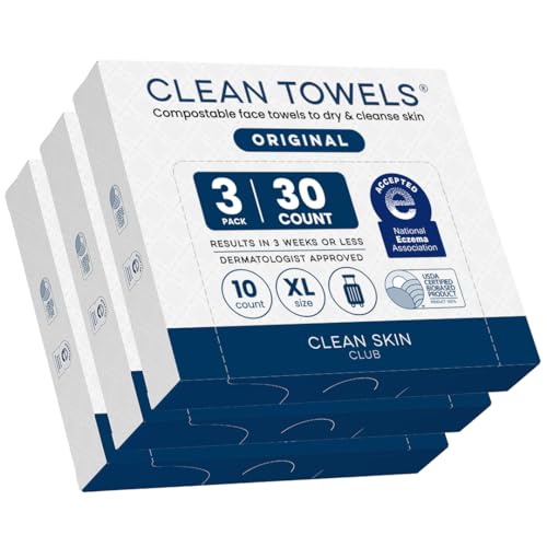 Clean Skin Club Clean Towels XL®, Travel Pack 100% USDA Biobased Disposable Face Towel, Eczema Association Accepted,Dry Wipes, TSA-Approved Travel Beauty and Personal Care CLEAN SKIN CLUB Default Title