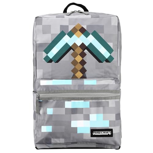 Minecraft Axe Print Gray Backpack