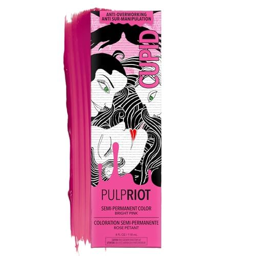 Pulp Riot Semi Permanent Hair Color Cupid - Pigmented Mid-Tone Pink with Heavy Purple Undertones, Long-Lasting Vibrancy, Anti-Overworking Formula Beauty and Personal Care Pulp Riot Default Title