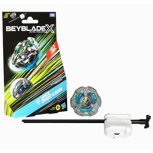 BEYBLADE X Lance Knight 4-80HN Starter Pack Set with Defense Type Right-Spinning Top and Launcher; Battling Top Toys for 8 Year Old Boys and Girls