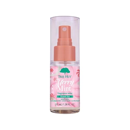Tree Hut Mini Merry Mint Hair & Body Mist, Refreshing Body Spray, Layer with Favorite Scents, Travel Size, 1.26 fl oz