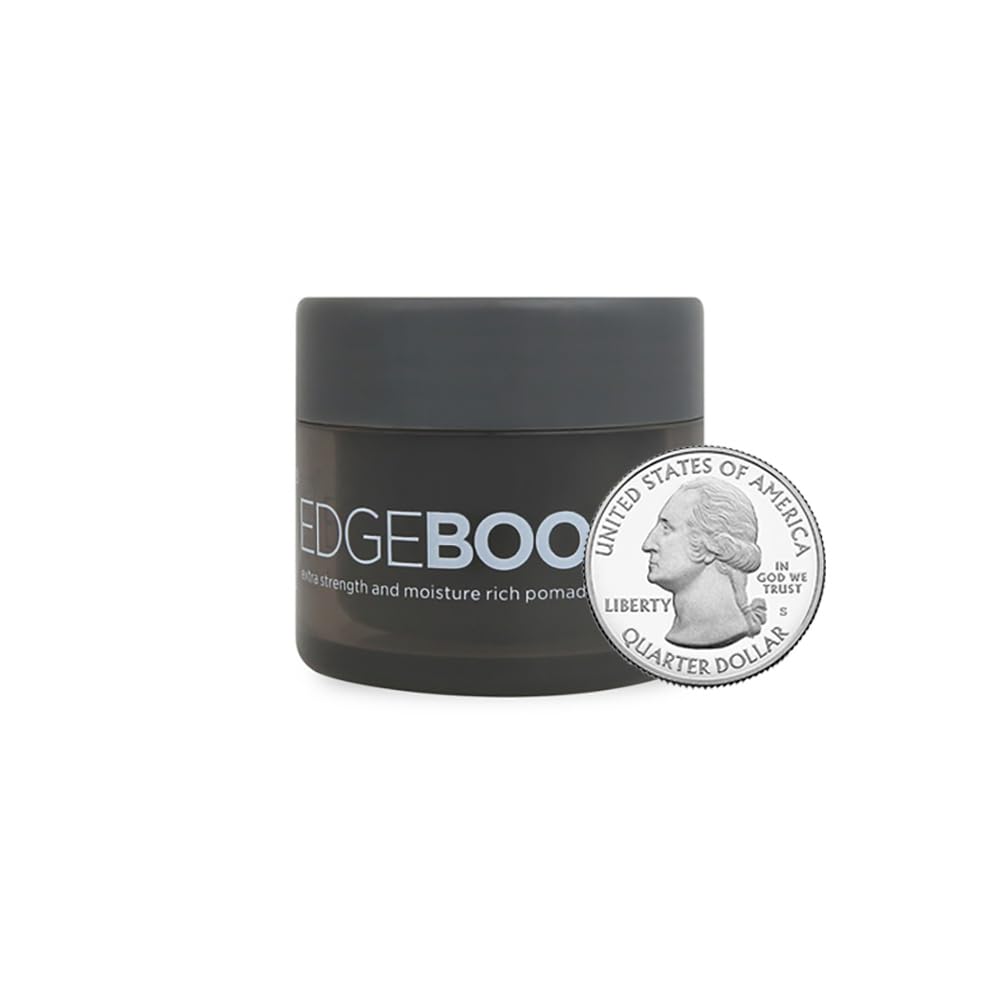 Style Factor Edge Booster Extra Strength and Moisture Rich Pomade 0.85oz Mini Travel Size (0.85oz, Pack of 1, Hematite)