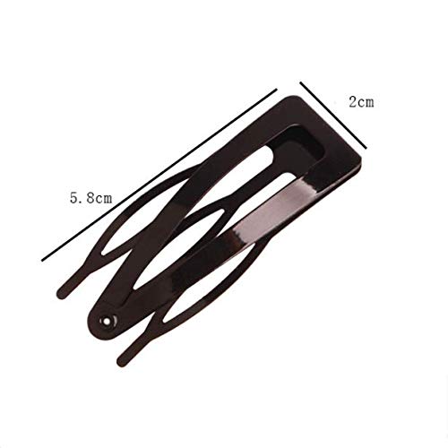 KDDOM 10 Pieces Double Grip Metal Hair Clips, Black Snap Hair Clips Hair Barrettes for Women, Girls, Salon Hair