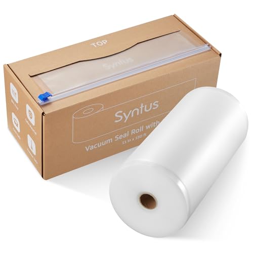 [2025 Upgraded] Syntus 11" x 150' Vacuum Sealer Bags for Food with Cutter, Vacuum Sealer Bags Roll Keeper BPA-free Heavy-duty Commercial Grade…