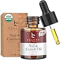 Organic Nail and Cuticle Oil - USA Made Nail Oil for Growth & Strength with Jojoba and Vitamin E, Repair for Damaged Nails & Cuticle Softener made