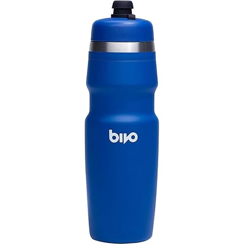 Bivo Duo 25oz Non Insulated Stainless Steel Bike Water Bottle - Lightweight for Cycling, Hiking, Sports - No Plastic Taste, Fits Most Cages