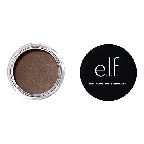 e.l.f. Luminous Putty Bronzer, Lightweight Putty-to-Powder Bronzer For A Radiant, Glowing Finish, Highly Pigmented, Vegan & Cruelty-Free, Island