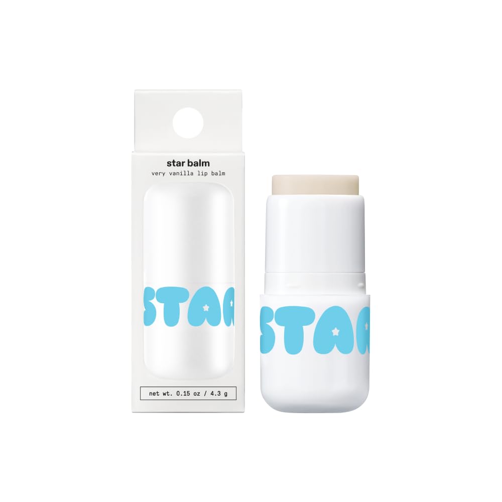 Starface Star Balm™ Very Vanilla, Hydrating Lip Moisturizer with Shea Butter, Cocoa Butter, and Coconut Oil, Dreamy Vanilla Flavor, (0.15 oz) Beauty and Personal Care Starface World