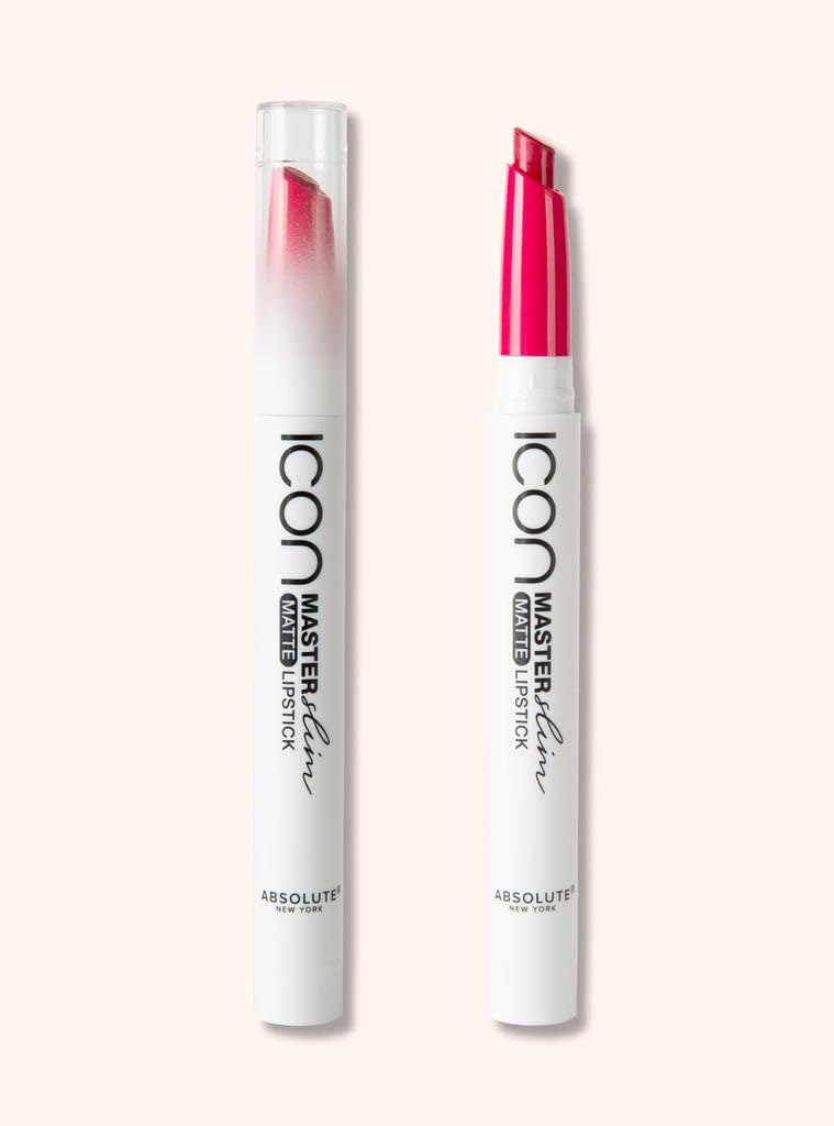 Absolute New York Master Slim Matte Lipstick, Transfer Proof, Intense Pigment, Light-Weight, Buildable Color, Ultra-Shiny, Matte Slim Lipstick (MLSS16