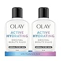 Olay Face Moisturizer, Active Hydrating Beauty Fluid Lotion, Original Facial Moisturizer, 4 Oz. (Pack of 2)