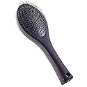 The Hair Shop Black Loop Brush - Salon Professional Grade with Matted Black and Ergonomic Design - Safe Detangler Tool for 100% Remy Human