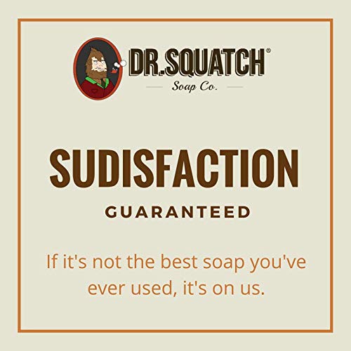 Dr. Squatch Pine Tar Soap 4-Pack Bundle - Bar Soap for Men with Natural Woodsy Scent and Skin Exfoliating Scrub - Handmade with Pine, Coconut, Olive