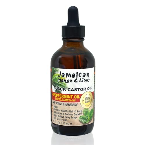 Jamaican Mango & Lime Black Castor oil, Peppermint, 4 Fl Oz