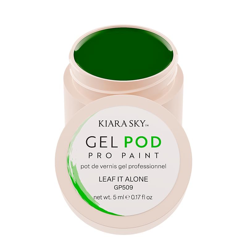 KIARA SKY Professional Nails Gel Art Pod - Ultra Pigmented Gel Art Paints (Leaf It Alone) Vibrant Green Beauty & Personal Care KIARA SKY