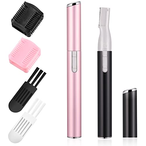 Chumia 2 Pcs Electric Eyebrow Trimmer Women Precision Face Razors Mini Shaver with Comb Christmas Women Gift Battery Operated Personal Epilator Beauty and Personal Care Chumia Default Title
