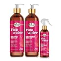 Difeel Rice Water Hair Care 3PC Shampoo & Conditioner & Leave in Set - Includes 33.8oz Shampoo, 33.8oz Conditioner, 8oz Leave in Spray