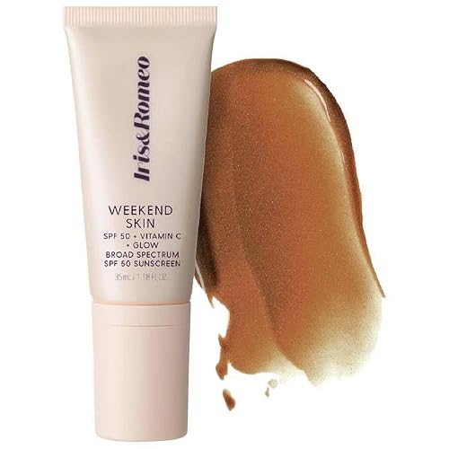 Iris&Romeo Weekend Skin SPF 50 Instant Glow Tinted Mineral Sunscreen - Bronze Glow, 1.8 Ounce (Pack of 1)