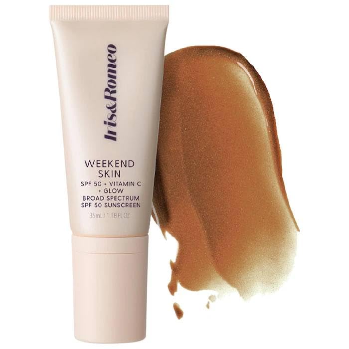 Iris&Romeo Weekend Skin SPF 50 Instant Glow Tinted Mineral Sunscreen - Bronze Glow, 1.8 Ounce (Pack of 1)