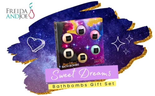Sweet Dreams Aromatherapy Relaxing Bath Bomb Gift Set for Women - 6 Bomb Bath Fizzers at 4OZ or 113g per Bubble & Spa Bath Gifts
