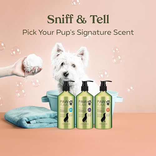 PAWFUME Deshedding Dog Shampoo & Conditioner – Nourishing, Detangling, pH-Balanced Formula for Silky Soft Coat, Salon Quality