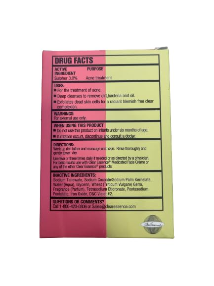 Clear Essence Medicated Cleansing Bar+Exfoliants 4.7oz by Clear Essence