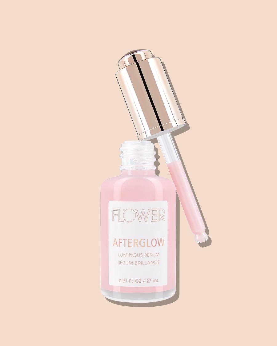 FLOWER Beauty By Drew Barrymore Afterglow Luminous Serum for Glowing Skin with Hyaluronic Acid + Niacinamide - Skin Care Facial Serum - Moisturizing +