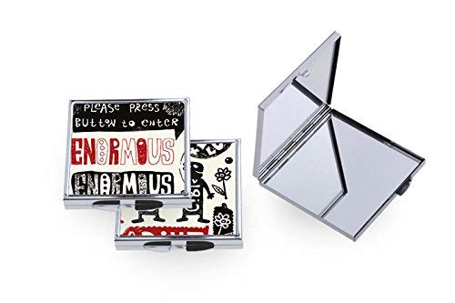SFS METALIC 1 Square Metal Grey Pocket Mirror Sublimation Dye Heat Transfer Craft Engraved 2.2" x 2.2"