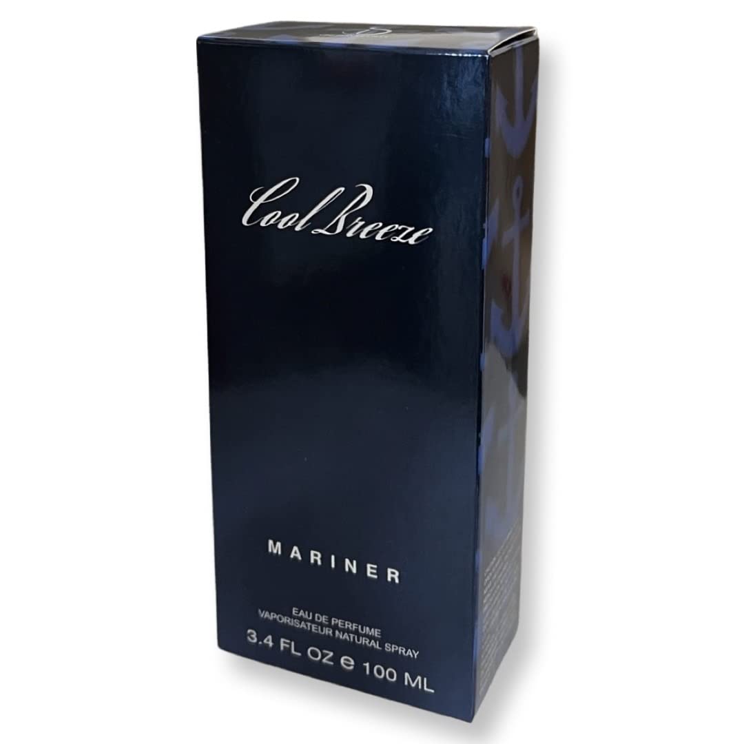 United Scents Cool Breeze MARINER Eau de Parfum for Men | 3.4 Fl Oz | Notes of Seawater, Spicy Rosemary and Fresh Mint