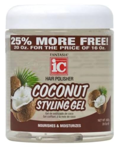Fantasia Ic Coconut Styling Gel Nourish and Moisturize, 20 Ounce