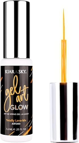 KIARA SKY Gel Paint Glow Art Liner 0.25 fl oz | Totally Lava-ble (bright orange) Beauty & Personal Care KIARA SKY