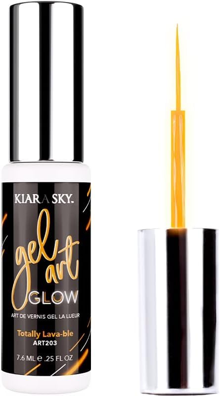 KIARA SKY Gel Paint Glow Art Liner 0.25 fl oz | Totally Lava-ble (bright orange) Beauty & Personal Care KIARA SKY