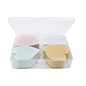 4PCS Heart-shaped Beauty Makeup Sponge Facial Foundation Liquid Powder Dry and Wet Use Blender Puff Cosmetics Blush Applicators With Storage Box