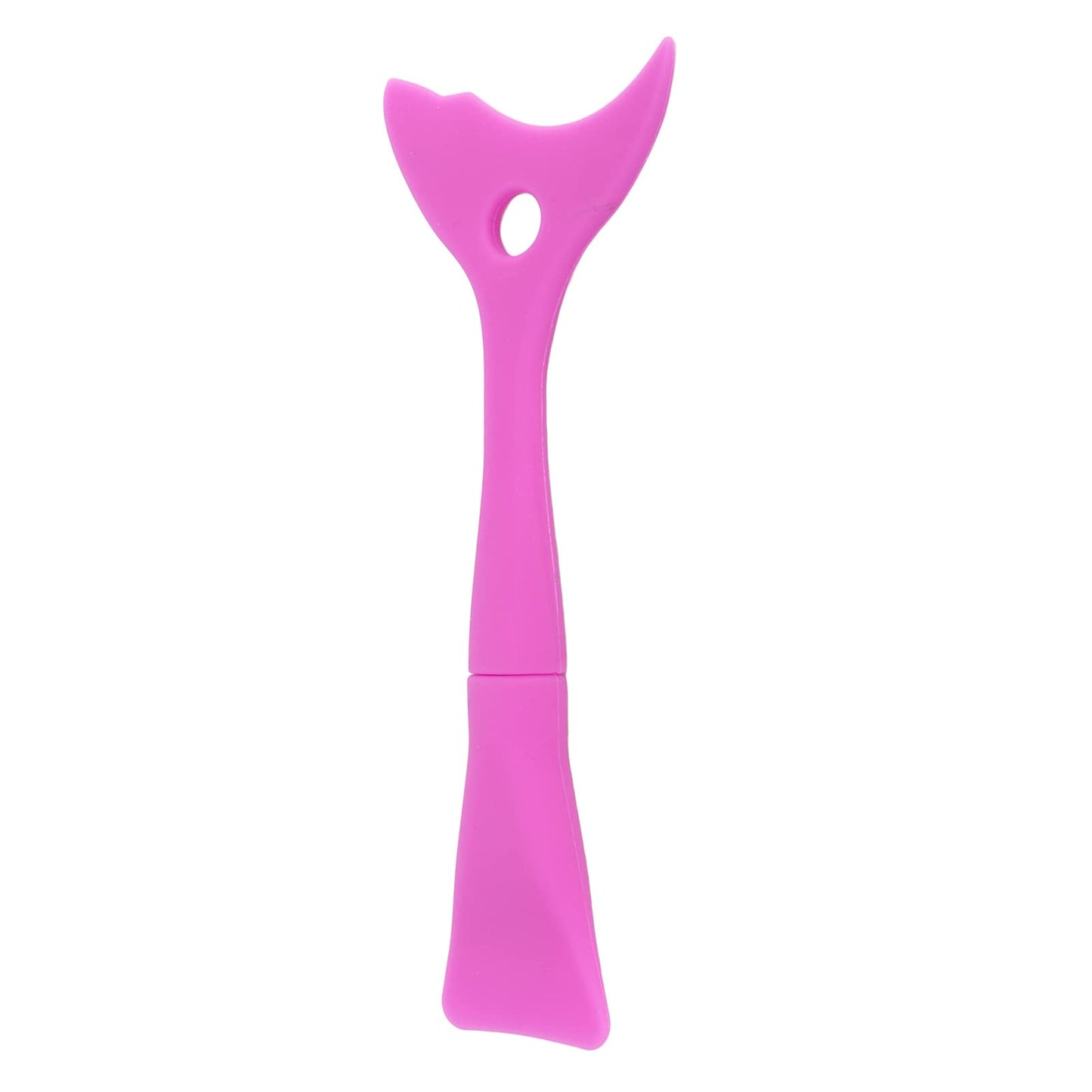 Multifunctional Silicone Shadow Makeup Stencil Mask Brush, Reusable Eye Stencil Tool for Cosmetics (Purple)