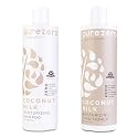 Purezero Coconut Milk Shampoo & Conditioner Set - 100% Vegan & Cruelty Free - Intense Hydration & Increase Shine - Zero Sulfates, Parabens, Dyes