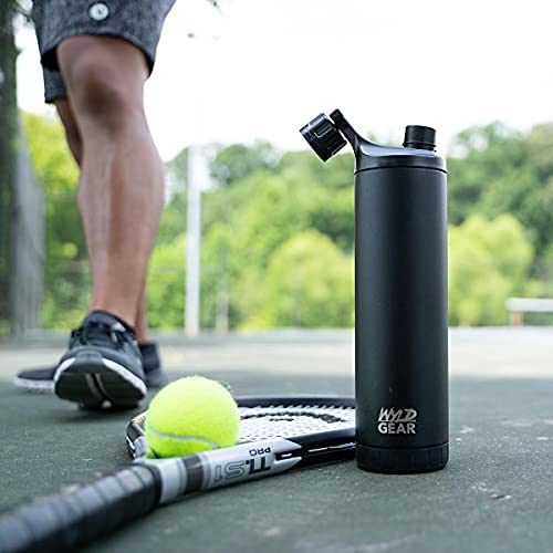 WYLD GEAR Mag Series - Stainless Steel Water Bottle with Magnetic Cap - 24oz Black