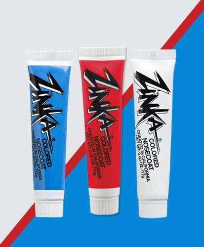 Zinka Team Face Paint And Sun Block - New York - White/Red/Blue