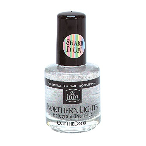 INM Northern Lights Silver Hologram Top Coat, Fast Drying, 1/2 Ounce (1-Unit) Beauty & Personal Care INM