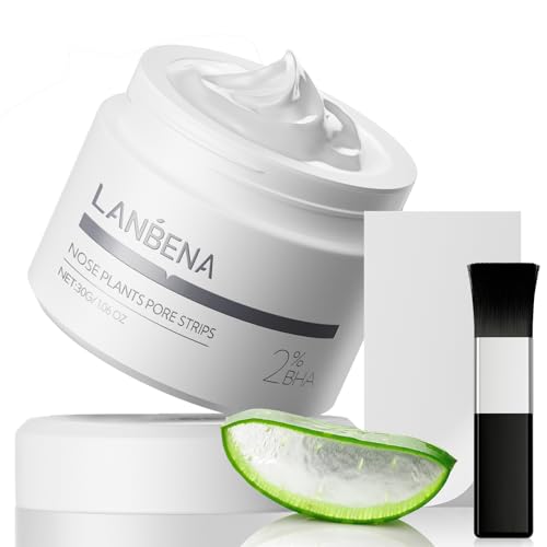 LANBENA 2.0 Blackhead Remover, Nose Plants Pore Strips Deep Cleansing Peel off Mask with Salicylic Acid, Amazonian White Clay, 60Pcs Nose Strips Black Beauty and Personal Care LANBENA Default Title